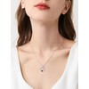 PYNZY 925 Sterling Silver Cross Pendant for Women, Heart Necklace