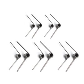 10 Pieces Torsion Spring, Stainless Steel Small Torsion Springs, Tiny Torsional Spring, 90° Deflection Compression Spring Kit for Repair Tools Woodworking DIY（50mm）