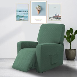 EBETA E Armchair Throws Armchair Protector, Stretch Cover for Relaxing Chair Complete, Protective Cover Made of Elastic Armchair Wing Chair (Olive Green)