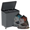 120 L Large 2 Section Laundry Hamper with Lid and