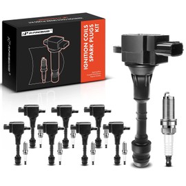 A-Premium Set of 8 Ignition Coil Pack and Iridium Spark Plugs Compatible with Nissan Titan 2004-2007 Armada 2005-2006 Pathfinder Armada INFINITI QX56 5.6L