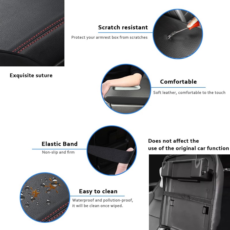 XYHGM Car Center Console Armrest Cover for Chevy Silverado &