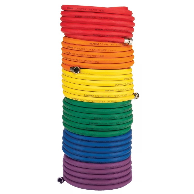 Dramm ColorStorm Premium Rubber Garden Hose, No Kink, Leak Proof