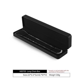 Yinbeini Bracelet Box, Leather Necklace Boxes For Jewelry Gift,Premium Mens Jewelry Box,Luxury Black Jewelry Box (Black)