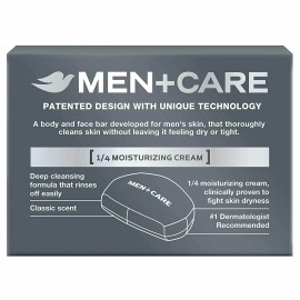 Dove Men + Care Body and Face Bar Soap Deep Clean Purifying Grains 2 Bar 4 Ounce