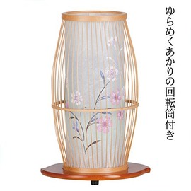 Kyoto Butsudan Hayashi Mini Bon Lantern, Bon Lantern, Reishiyoku No. 1 Shiraki, Rotating Light Included, 11.8 inches (30 cm) Tall Lanterns