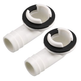 sourcing map Air Conditioner Drain Hose Connector Elbow Fitting with Rubber Ring for Mini-Split Units and Window AC Unit 22.5mm 2Pcs