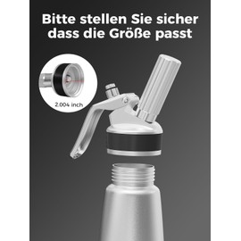 SimCoker Aluminium Replacement Head for Cream Maker, Cream Column Attachment with Decorating Insert, Lid and Charger Holder