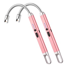 MEIRUBY 2 Pack Electric Candle Lighter, Birthday Christmas Stocking Stuffers Gifts for Women Mom Men Wife Sister, USB Arc Rechargeable Windproof Long Lighter for Candle BBQ Housewarming Gift Idals