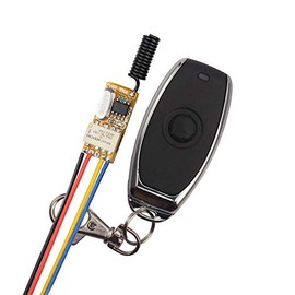 Mini Remote Relay 12V Wireless Remote Control Switch, 433Mhz Remote Momentary Switch Transmitter and Receiver for Wireless Control