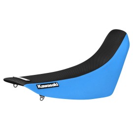Enjoy Mfg 1995 - 2007 KAWASAKI KDX 200/220 seat cover  LIGHT BLUE/BLACK standard #85 LOGO