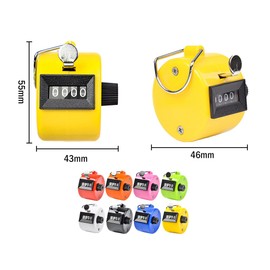 Anlising 8 x Hand Counter, 4-Digit Counter, Mechanical Click Counter, Metal Counter, Clicker Counter, Hand Counter, 4-Digit Counter, for Counting, Coaching, Golf, Fishing (8 Colours)