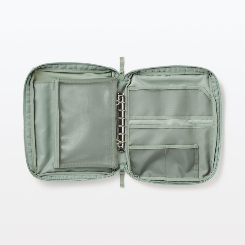 MuJI Pocket Selectable Collection Case A5 Wide Moss Green Approx.