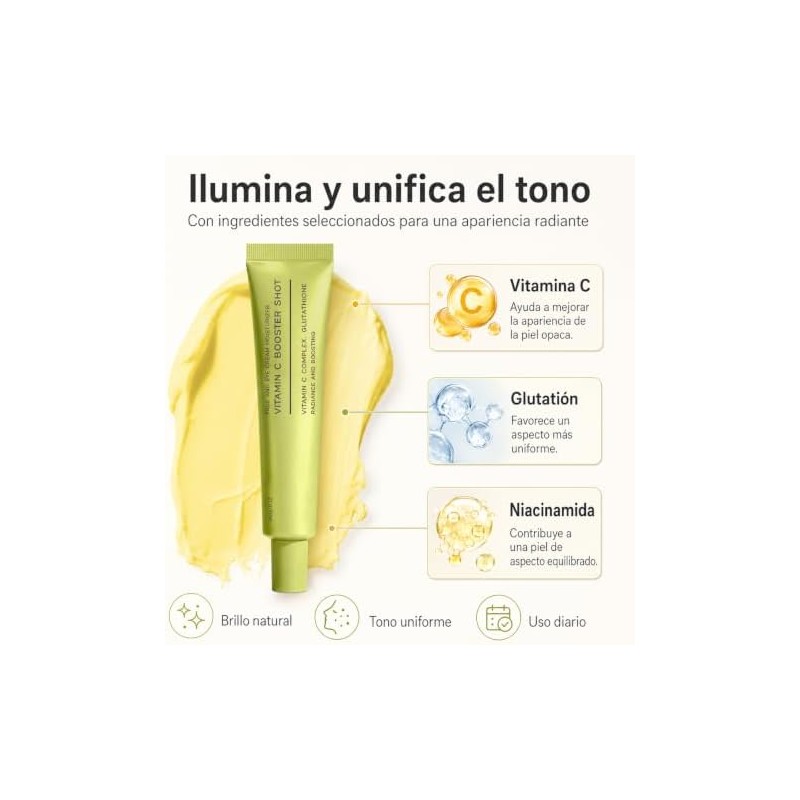 Sérum Facial Booster Shot de Vitamina C con Glutatión y