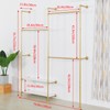 EDCB Industrial Style Wall Mounted Clothing Rack - Heavy Duty