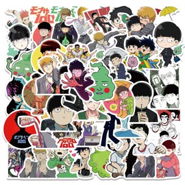 Anime Mob Psycho Sticker Pack of 50 for Water Bottles Laptop Skateboard Notebook Gift for Adults Children Teens