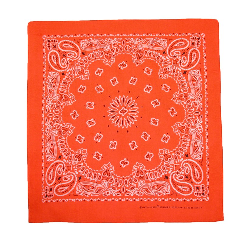 CTM Unisex Cotton Neon Paisley Bandanas, Hot Pink