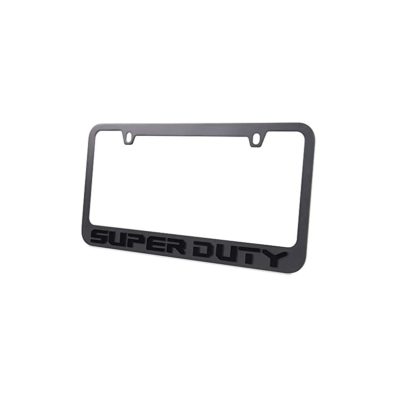 SUPER DUTY Stealth Blackout License Plate Frame - Black with