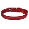 OOPSDOGGY Rolled Leather Dog Collar Soft Roll Collars for Small