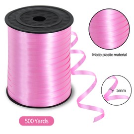 TONIFUL 500 Yards Curling Ribbon-Balloon Ribbon-Balloon String for Art&Craft Decor,Gift Wrapping,Ribbons and Bows for Christmas New Year Birthday Gifts Graduation Supplies (Light Pink)