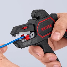 Knipex KNIPEX Automatische Abisolierzange, in Blister, 0,2-6 mm2, Feinjustierung, einstellbarer L?ngenanschlag, Abisolierwerkzeug, Abisolierer, 12 62 180 SB