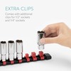 Navaris Magnetic Socket Holder (36 cm Long) for 16 x