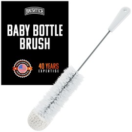 BRUSHTECH – Brushtech Foam-Tipped Baby Bottle Brush – White, Set of 2