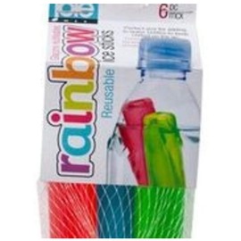 MSC International Joie Rainbow Reusable Ice Cube Sticks for Water Bottles, Set of 6, Assorted Colors