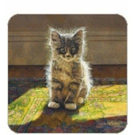 Legacy Cork Back Coaster-Cat Design-GREY TABBY KITTEN-Create Your Own Set!