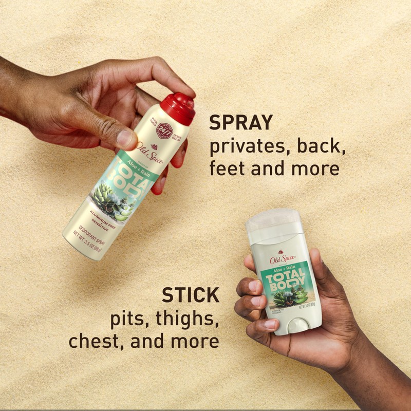 Old Spice Whole Body Deodorant Spray for Men, Aluminum Free,