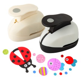 2PCS Circle Hole Puncher Shapes for Crafts (0.385 inch + 1/2 inch) Circle Cutter Paper Punch Set Scrapbooking Punches Bottle Caps for Crafts,Card Making, DIY Albums Photos (9.8mm+12mm)