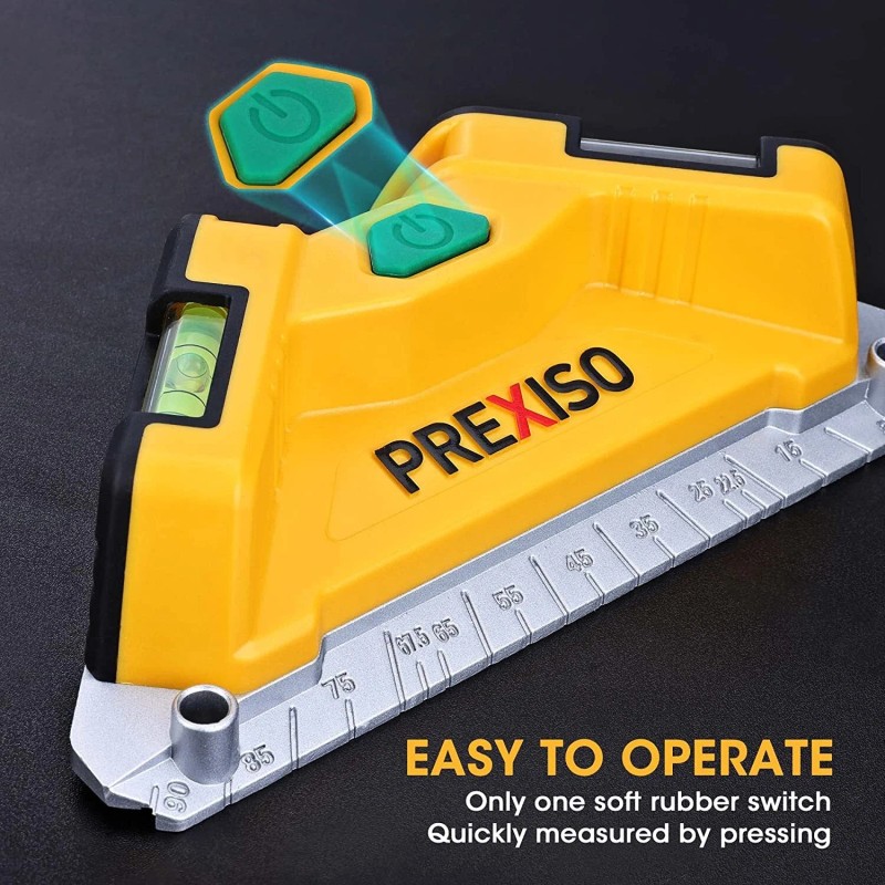 PREXISO Square Laser-65Ft Green Beam Floor Tile Laser Level With