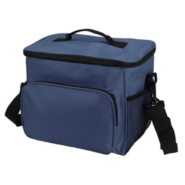 PATIKIL Lunch Box for Women/Men, Insulated Cooler Lunch Bag Thermal Tote Bag Reusable Lunch Container 9.4x6.7x10.2 Inch for Work Picnic Outdoor, Navy Blue