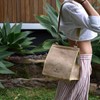 Pelli Crossbody JUTE Insulated Lunch Bag, Charcoal Grey