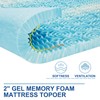 SINWEEK 2 Inch Memory Foam Mattress Topper Twin XL, Twin