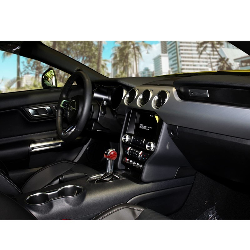 JeCar Carbon Fiber Interior Gear Shift Knob Trim Cover for