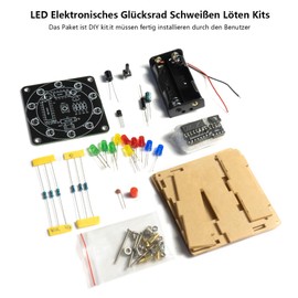 Electronic Lucky Carousel DIY Soldering Kit, Shake Raffle LED Carousel Fun PCB Fabrication Kit for Beginners, Students, Soldering Enthusiasts