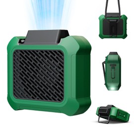 MHEOMTME Portable Waist Fan, Personal Clip on Fan Rechargeable Hands-Free Hanging Neck/Desk Fans with 3-Speed Settings & LED Light, Small Wearable Cooling Belt Shirt Fans for Camping Travel Outdoors