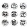 ANATTASOUL Cork Coasters, Pack of 9 Blessings for Home, Cork