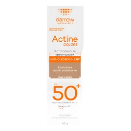 Actine Color Protector Solar Efecto Base Tono Medio 40g