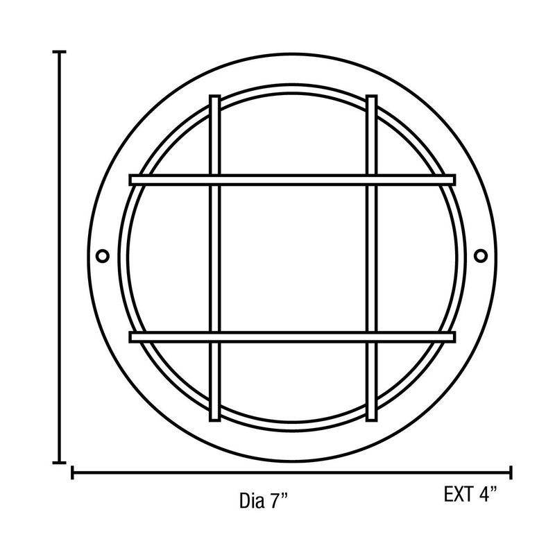 Nauticus - Round 7"dia Wet Location Bulkhead - Satin Finish