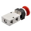 Heschen Pneumatic Short Red Flat Mechanical Valve JM-06A 3 Way