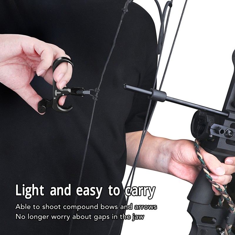 3 Finger Hand Held Bow Release Aluminum Alloy Thumb Release