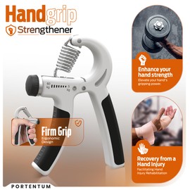 PORTENTUM 5-60 kg Grip Strengthener Exerciser – Adjustable Forearm Strengthener Strengthener with Stainless Steel Spring for Strong Wrists, Fingers, Forearm, Hands