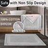 VOOVA & MOVAS Bath Mats 2-Pack 24"x33", Cotton, 830GSM, Light