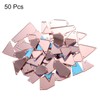 MECCANIXITY 50pcs Pink Irregular Acrylic Mirror Beads for DIY Crafts