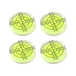 Harukita Mini Level, Round Leveler, Inclination Measurement Leveler, For Horizontal Calibration, High Accuracy, Transparent, Small, Graduated, Green, Pack of 4