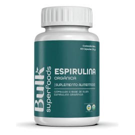 Suplemento Espirulina Orgnica 60 Cpsulas De 500 Mg Bulk Superfoods 100 Natural Sin Gluten Apto Dieta Keto  Suplemento Alimenticio A Base De...        
