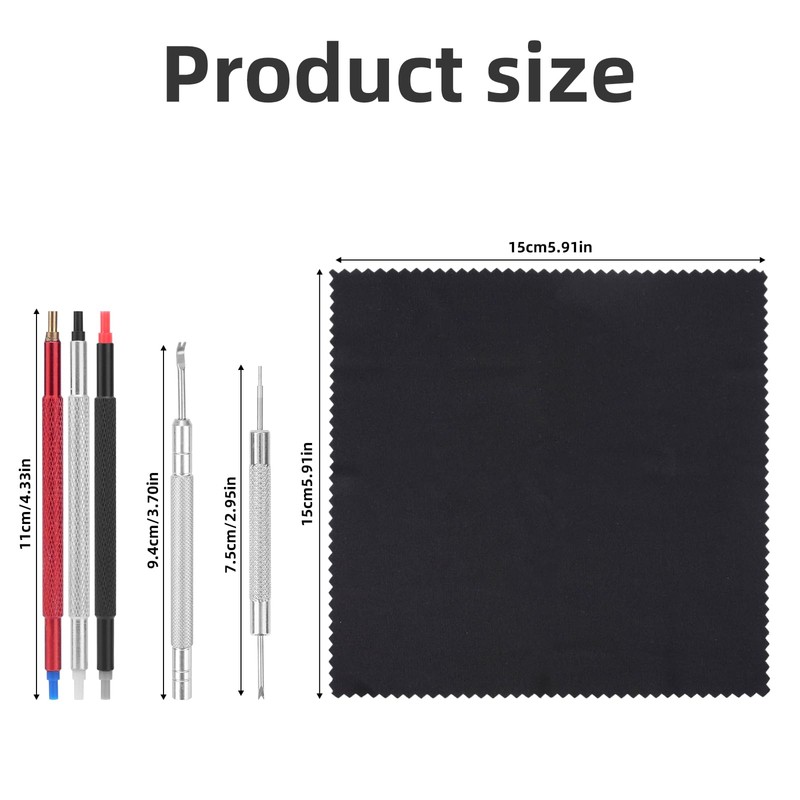 lasuroa 5pcs Watch Hand Repair Setting Tool Kit, Compact Watch