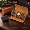 Watch Roll Travel Case for Watch Storage – Leather Organizer